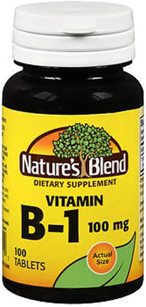 Nature's Blend Thiamine 100 mg Tablets – 100 Tablets (Pack of 3) - görsel 1