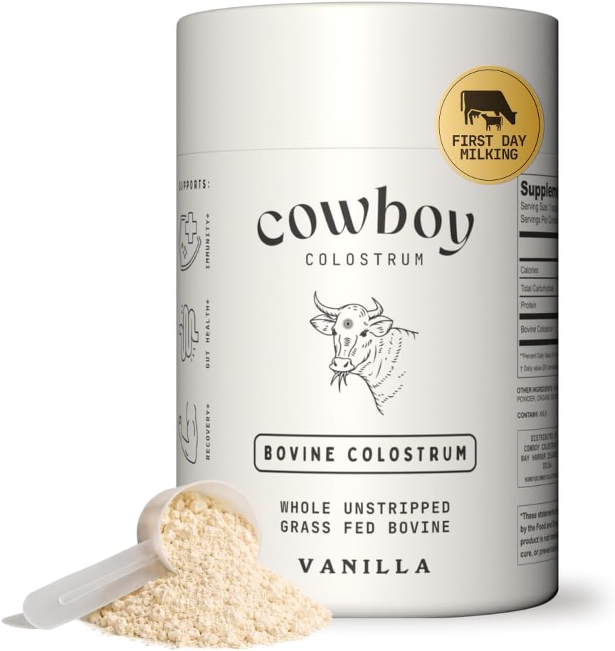 Cowboy Colostrum Powder - First 24-Hour Milking, Whole, Grass-Fed, Unflavoured (40 Servings) - görsel 10