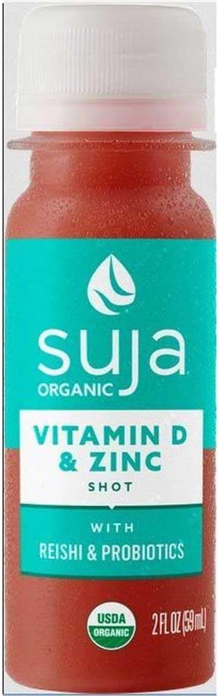 Suja Organic Vitamin D and Zinc Shot – Immune Support with Reishi, Probiotics, Ginger & Turmeric – 60 ml (10 Pack) - görsel 1