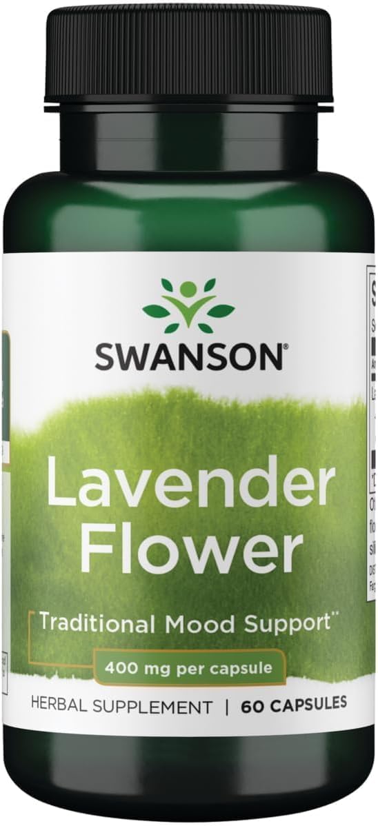 Swanson Lavender Flower - Traditional Herbal Supplement for Relaxation - 60 Capsules (Pack of 2) - görsel 2