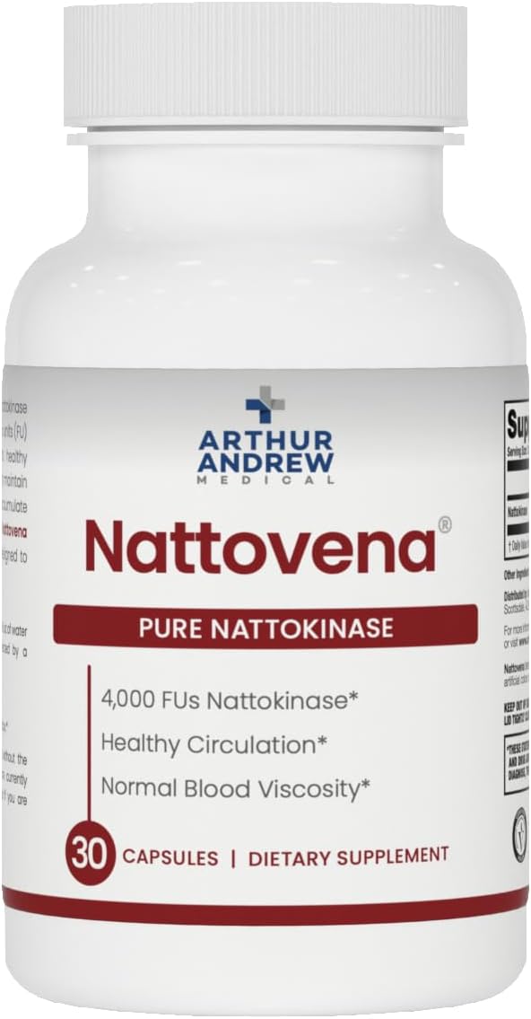 Arthur Andrew Medical Nattovena Pure Nattokinase Supplement, Double Strength 4,000 FU per Capsule, 180 Capsules - görsel 10