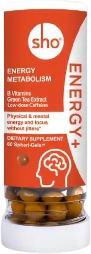 SHO Vegan Energy+ Focus Supplement Kit – Matcha Green Tea Extract, Methylated B Complex, Natural Caffeine – 60 Spheri-Gels Refill Bottle - görsel 7