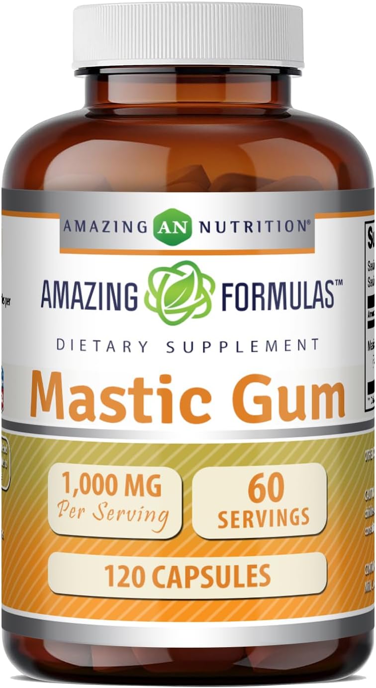 Amazing Formulae Mastic Gum 1000 mg | Capsules Supplement | Non-GMO | Gluten-Free | Made in USA (60 Count) - görsel 8