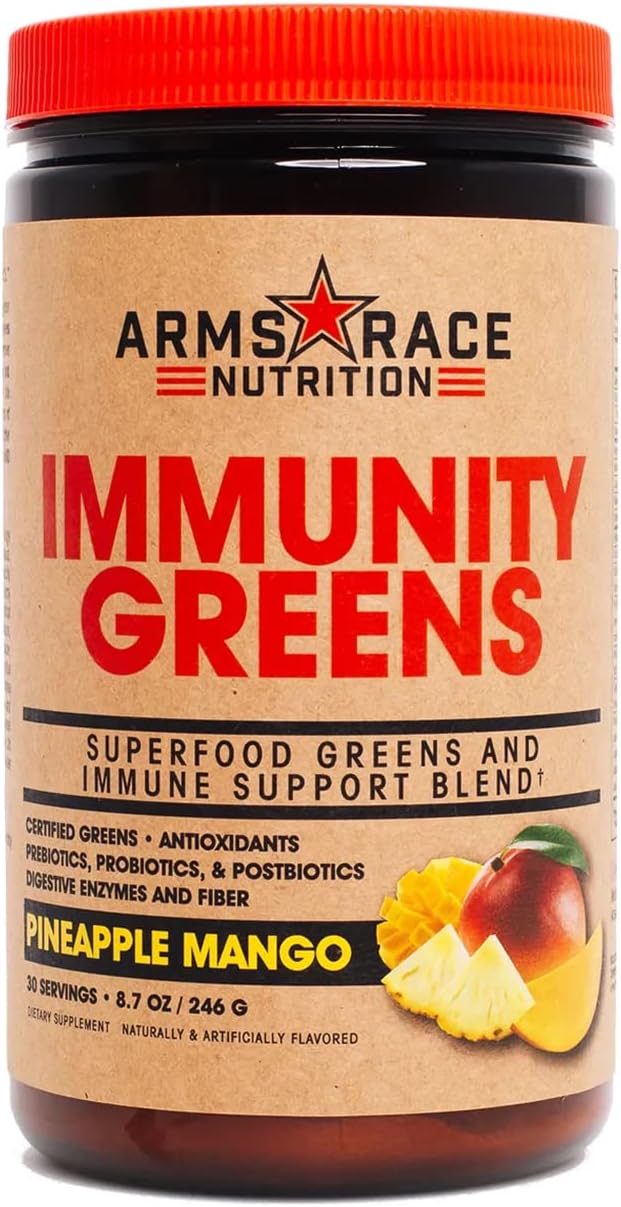 Arms Race Nutrition Immunity Greens – Superfood Greens & Immune Support Blend, Chocolate Bliss, 260 g (30 Servings) - görsel 6