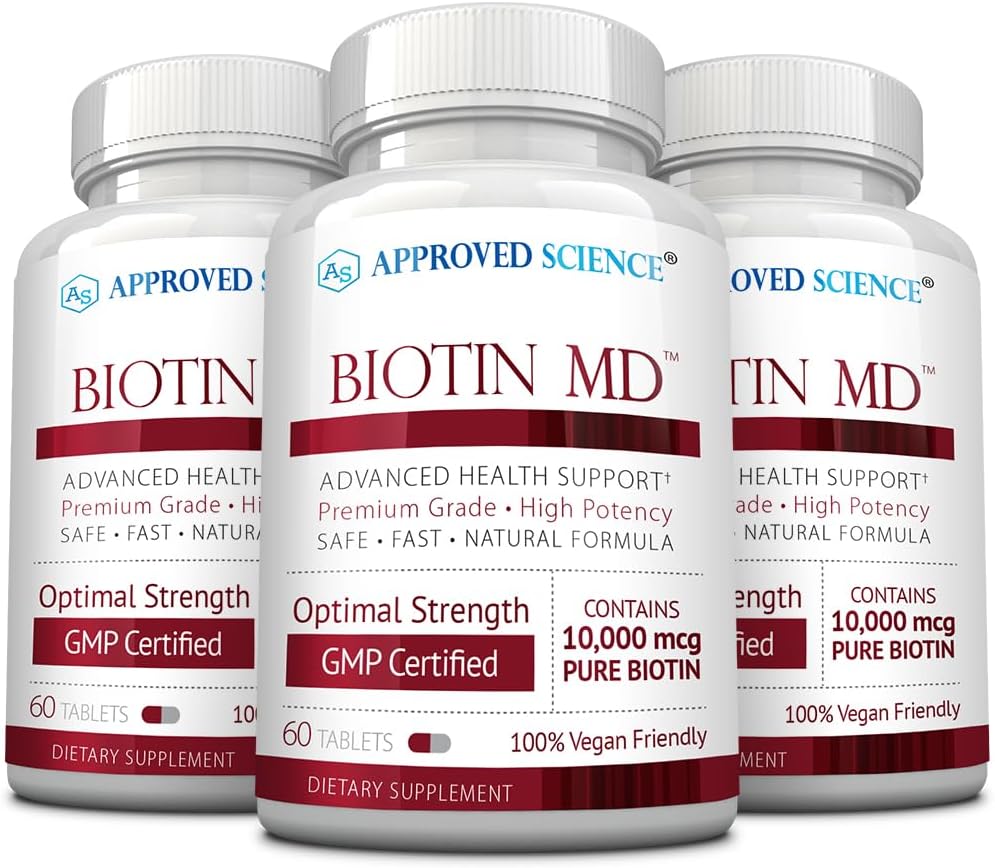 Biotin MD – Extra Strength Pure Biotin 10,000mcg – 60 Vegan Tablets - görsel 7