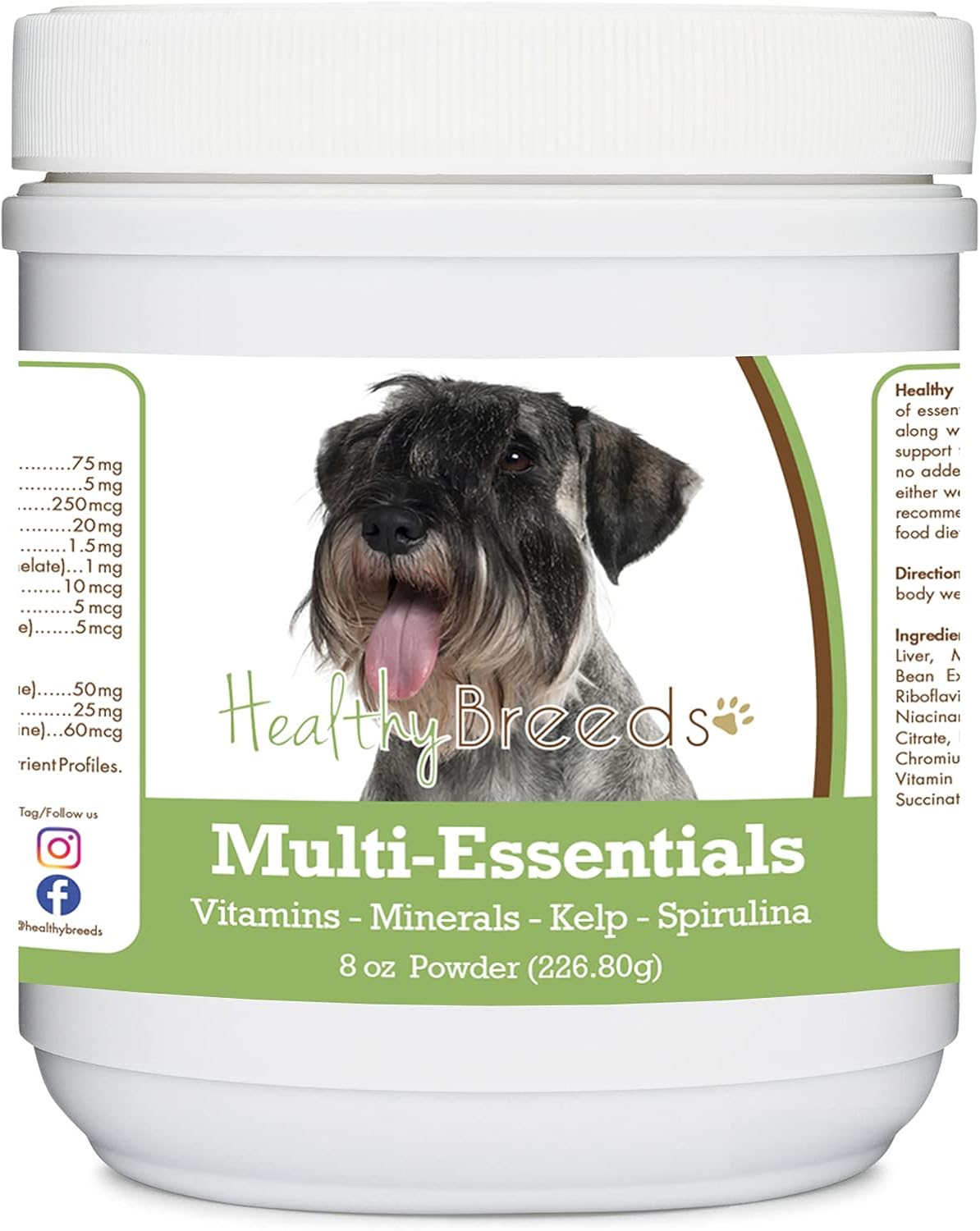 Healthy Breeds Standard Schnauzer Multi-Essentials Powder for Dogs – an Ideal Supplement of Vitamins, Minerals and Antioxidants for Your Dog – 227 g - görsel 1