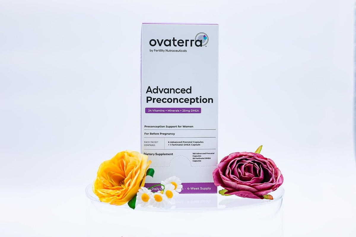 Ovaterra Advanced Preconception Supplements for Women with DHEA 25 mg, Choline 550 mg, Folate (Methylfolate) 1,010 mcg, Omega-3 DHA & EPA 196 Capsules - 28 Day Supply - görsel 6