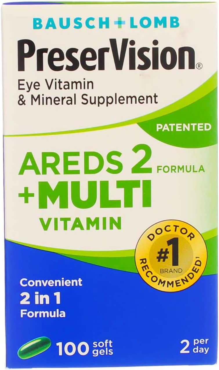Bausch + Lomb PreserVision Eye Vitamin Mineral, 100 Soft Gels (Pack of 2) - görsel 6