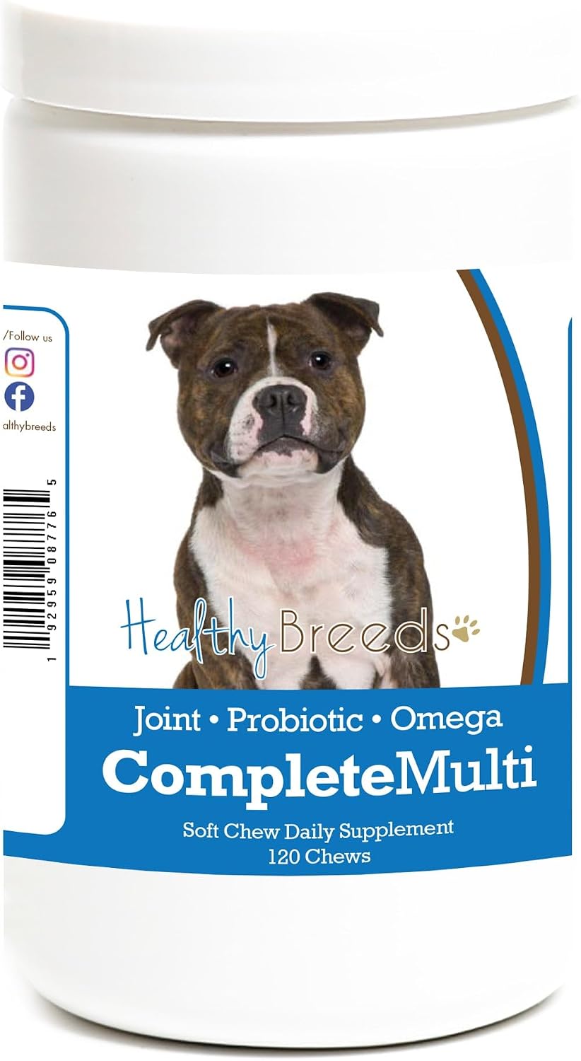 Healthy Breeds Staffordshire Bull Terrier All-in-One Multivitamin Soft Chew 120 Chews - görsel 1