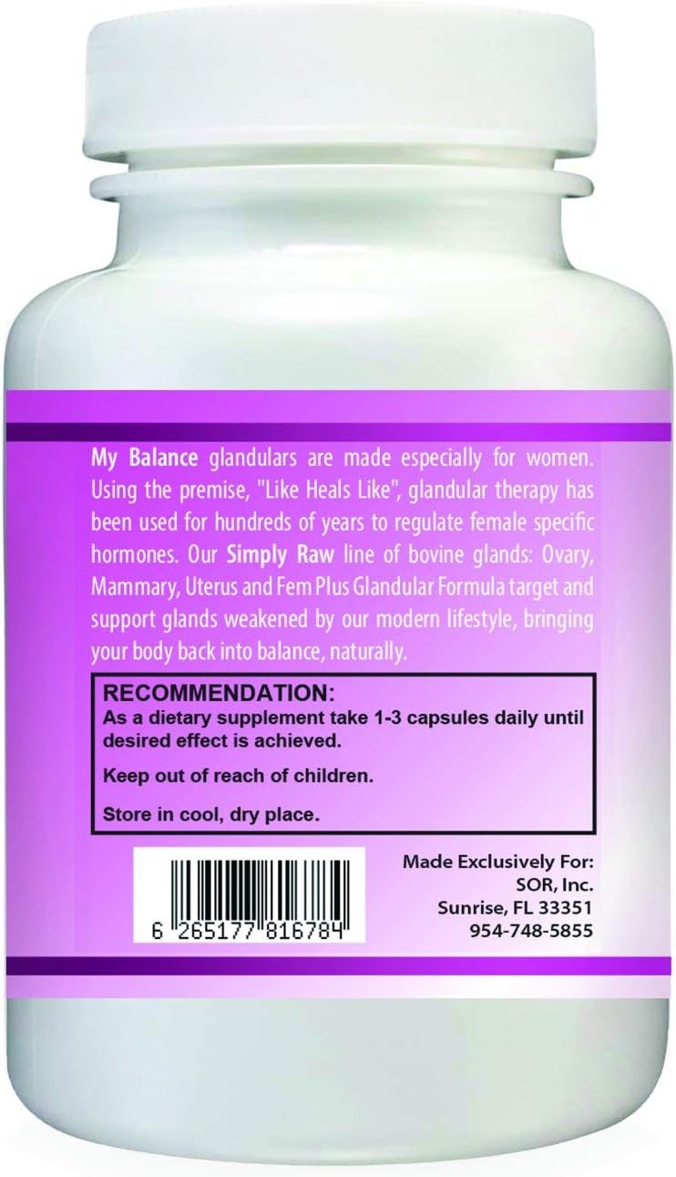 Simply Raw Ovary Glandular – Raw Bovine Ovarian Glandular for Women's Hormonal Support (90 Capsules) - görsel 3
