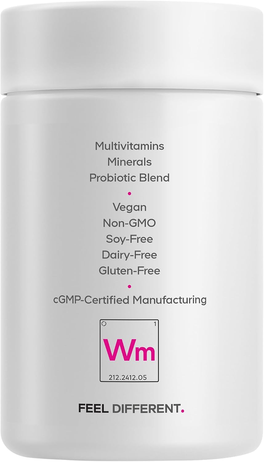 Codeage Women’s Multivitamin – Vitamins A, C, D3, E, B6, B12, Folate, Calcium, Magnesium, Iron, Dong Quai, Probiotics – 1 Capsule Per Serving – Daily Vitamin Capsules for Women – Non-GM – 30 Capsules - görsel 9