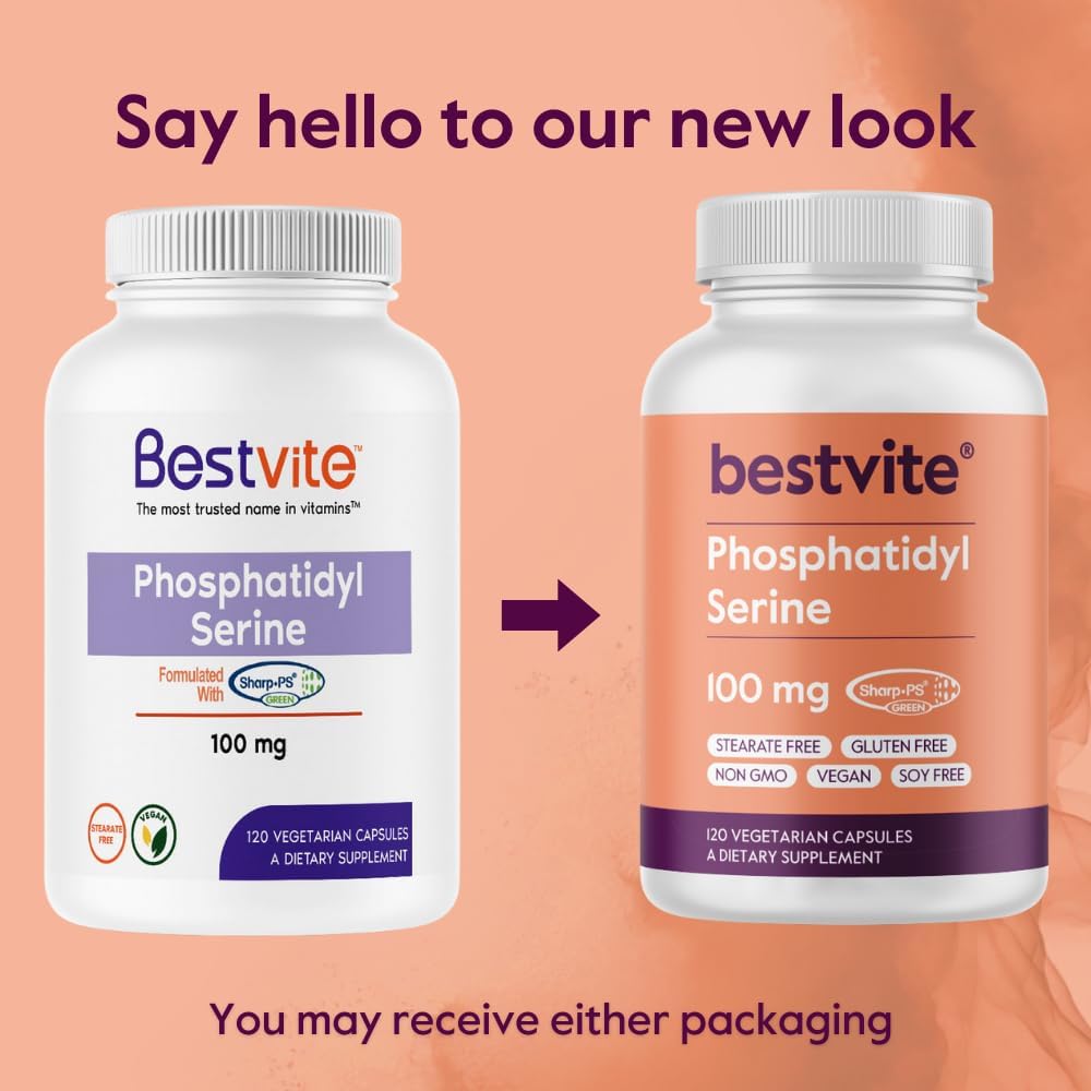 BESTVITE Phosphatidylserine 100mg – 120 Vegan Capsules with Sharp-PS® Green - görsel 7