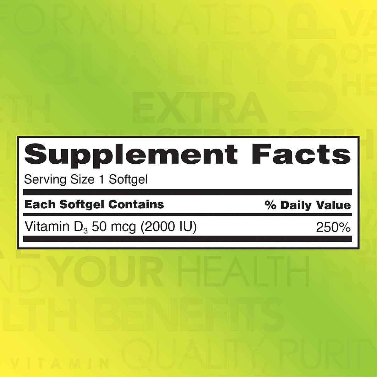 Kirkland Signature Extra Strength D3 50 mcg (2000 IU), 600 Softgels (5 Pack) - görsel 2