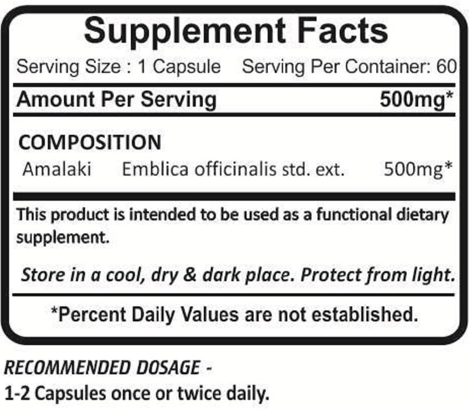 Planet Ayurveda Amlaki Rasayan, 500mg Vegetable Capsules - 2 Bottles - görsel 4