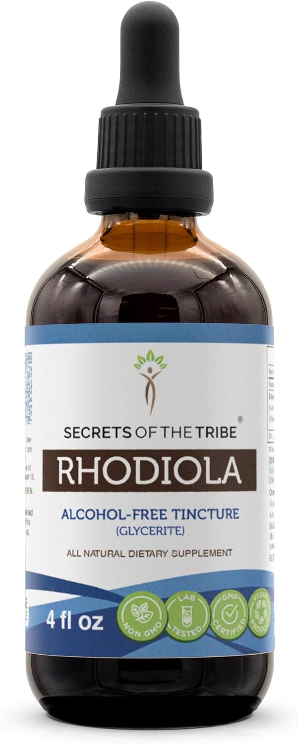 Secrets of the Tribe Rhodiola Alcohol-Free Tincture (Glycerite), 655 mg, 60 ml - görsel 6