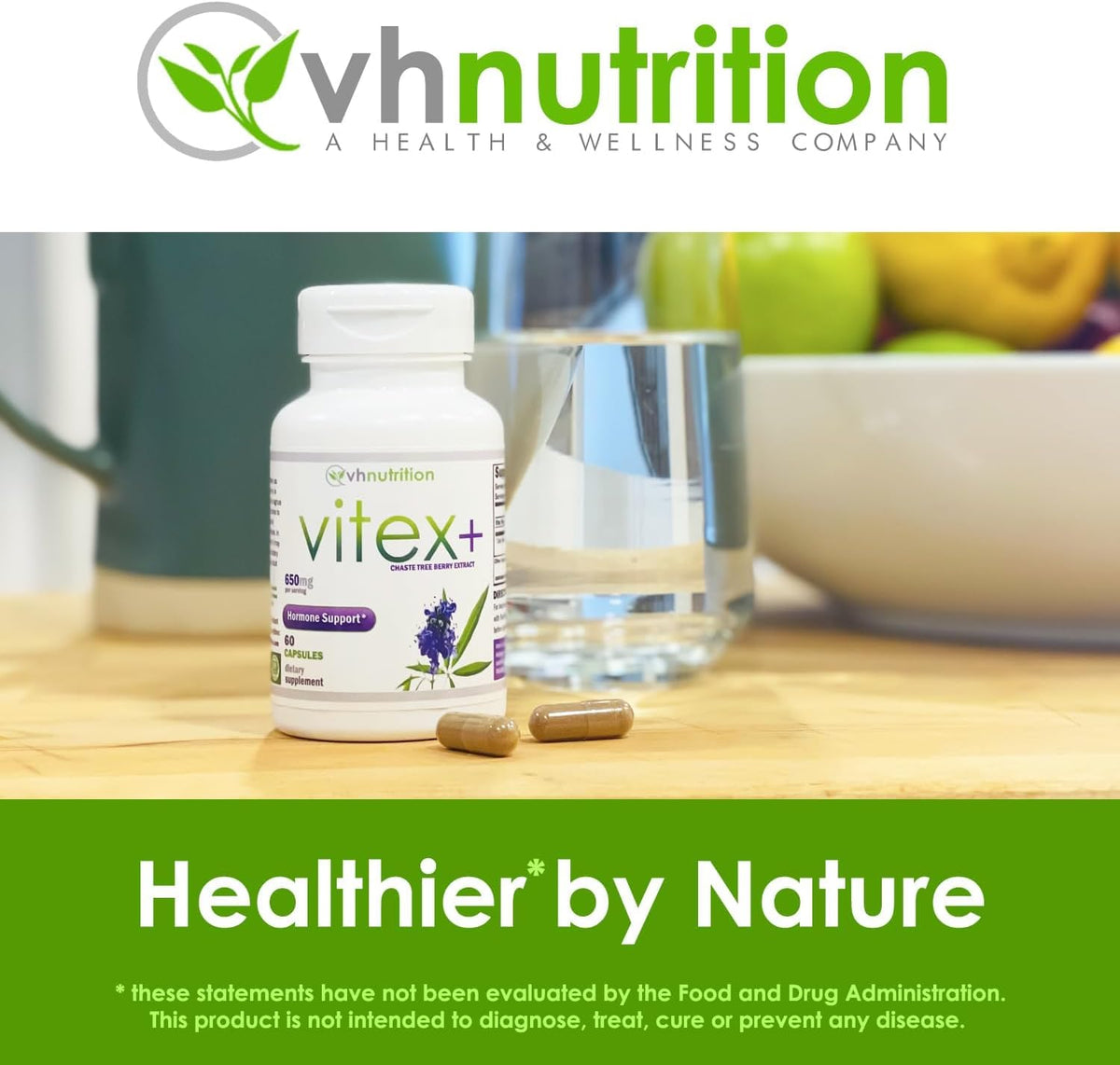 VH Nutrition VITEX+ Vitex Chasteberry Supplement for Women, 650mg, 60 Capsules - görsel 9