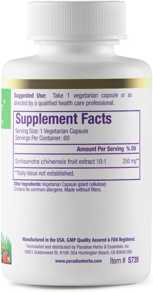 Paradise Herbs Schisandra Extract - Wild Crafted, Vegan, Non-GMO - görsel 2