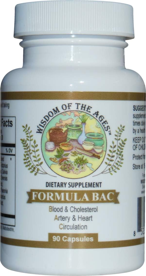 Wisdom of the Ages Formula BAC Total Cardiovascular Support for Blood, Arteries & Circulation. 90 Capsules - görsel 1