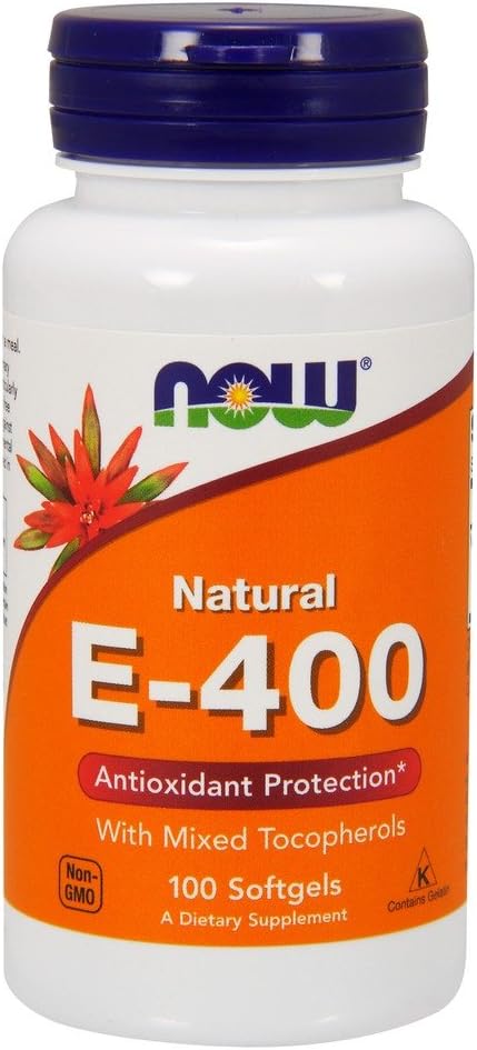 NOW Foods Vitamin E-400 Mixed Tocopherols, 100 Softgels - görsel 2