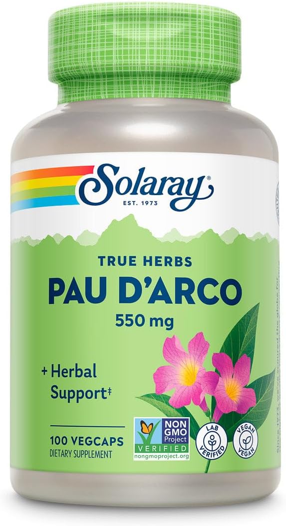 Solaray Pau D'Arco Inner Bark - 510 mg, 100 Capsules - görsel 1