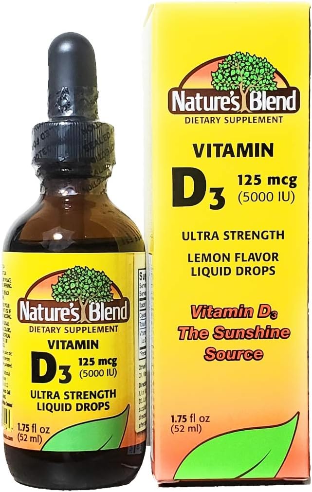 Nature’s Blend Vitamin D3 Drops, 5000 IU - görsel 1
