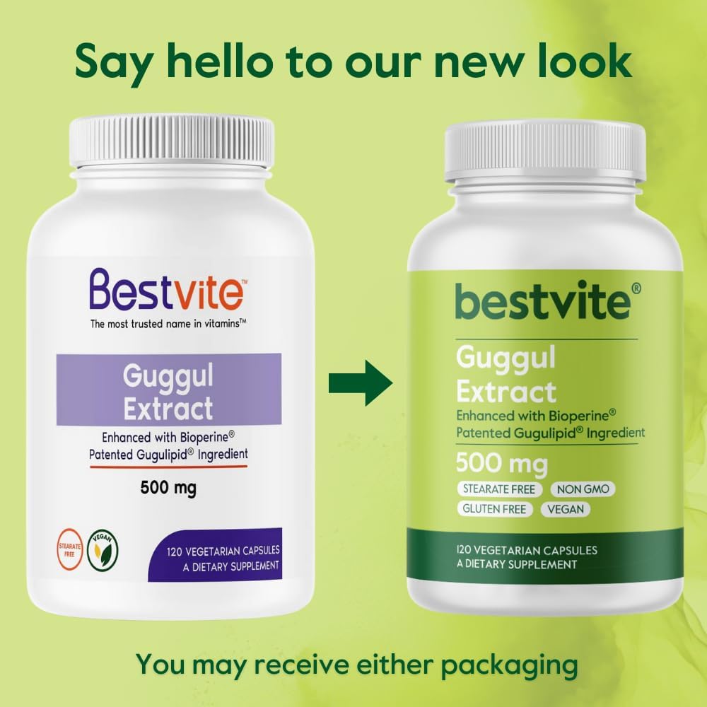 BESTVITE Guggul Extract 500mg (120 Vegetarian Capsules) - görsel 7