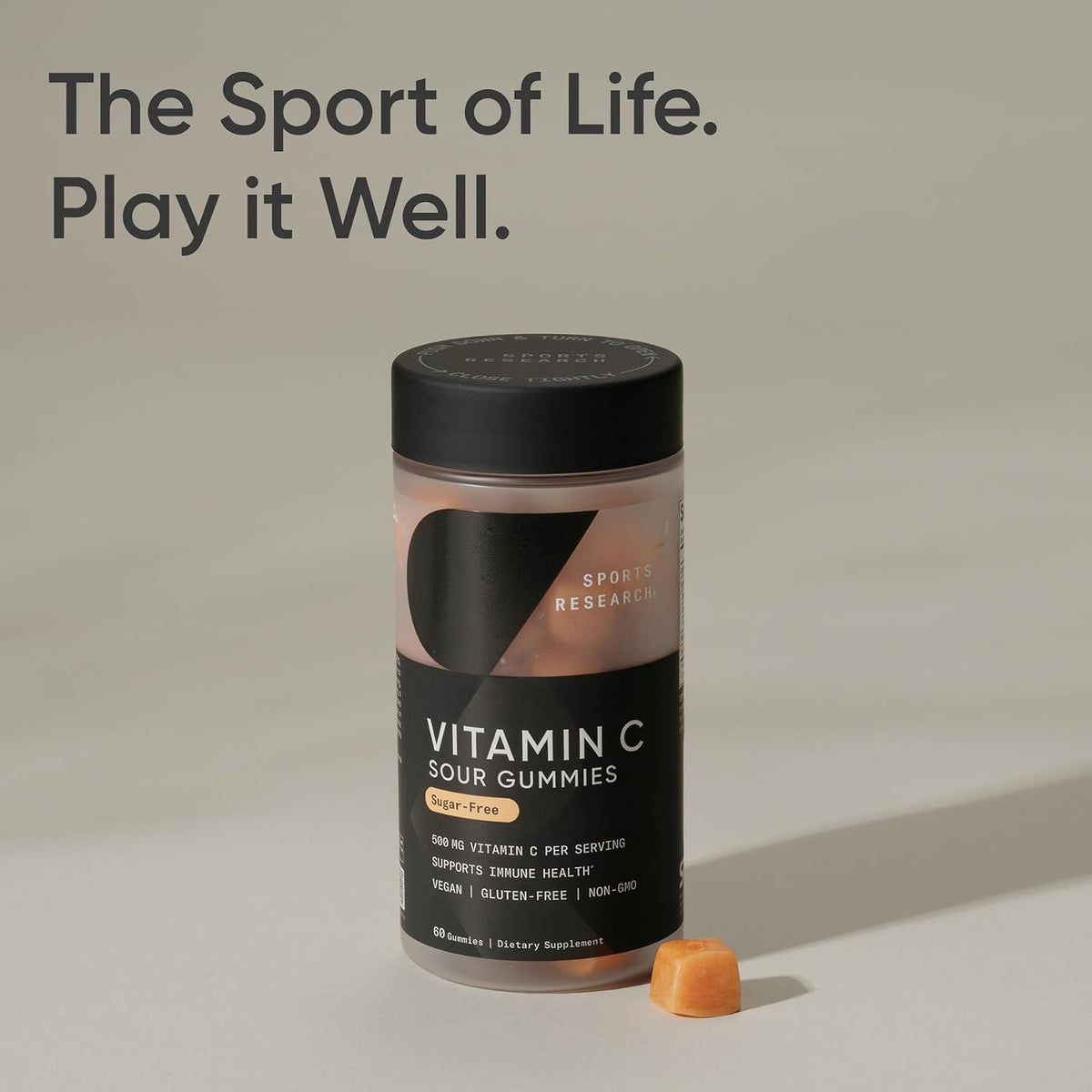 Sports Research® Vitamin C Gummies | 500 mg Vitamin C | Sugar Free, Gelatine Free, Vegan Certified & Non-GMO Tested | Immune & Antioxidant Support 60 Gummies - görsel 9