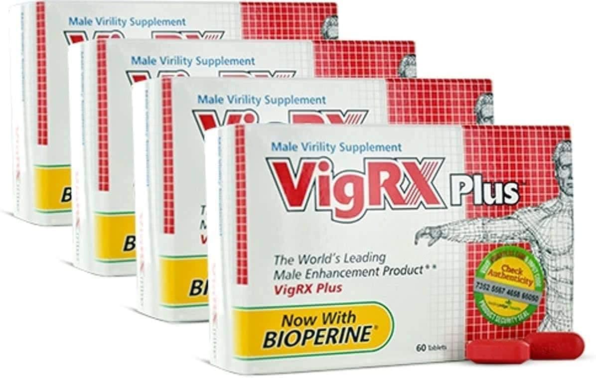VigRX Plus Male Virility Herbal Food Supplement – 60 Tablets (4 Box) - görsel 1