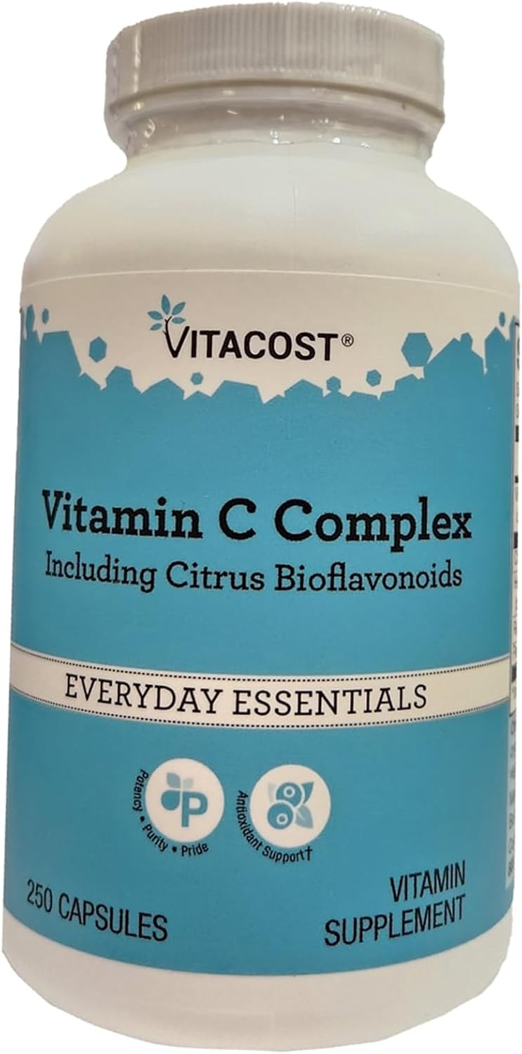 Vitacost Vitamin C Complex with Citrus Bioflavonoids and Rose Hips, 1000 mg, 250 Capsules - görsel 1