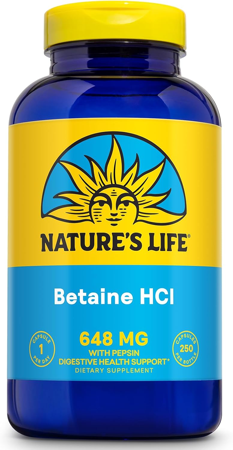 Nature's Life Betaine HCl with Pepsin – Digestive Health Support - görsel 7