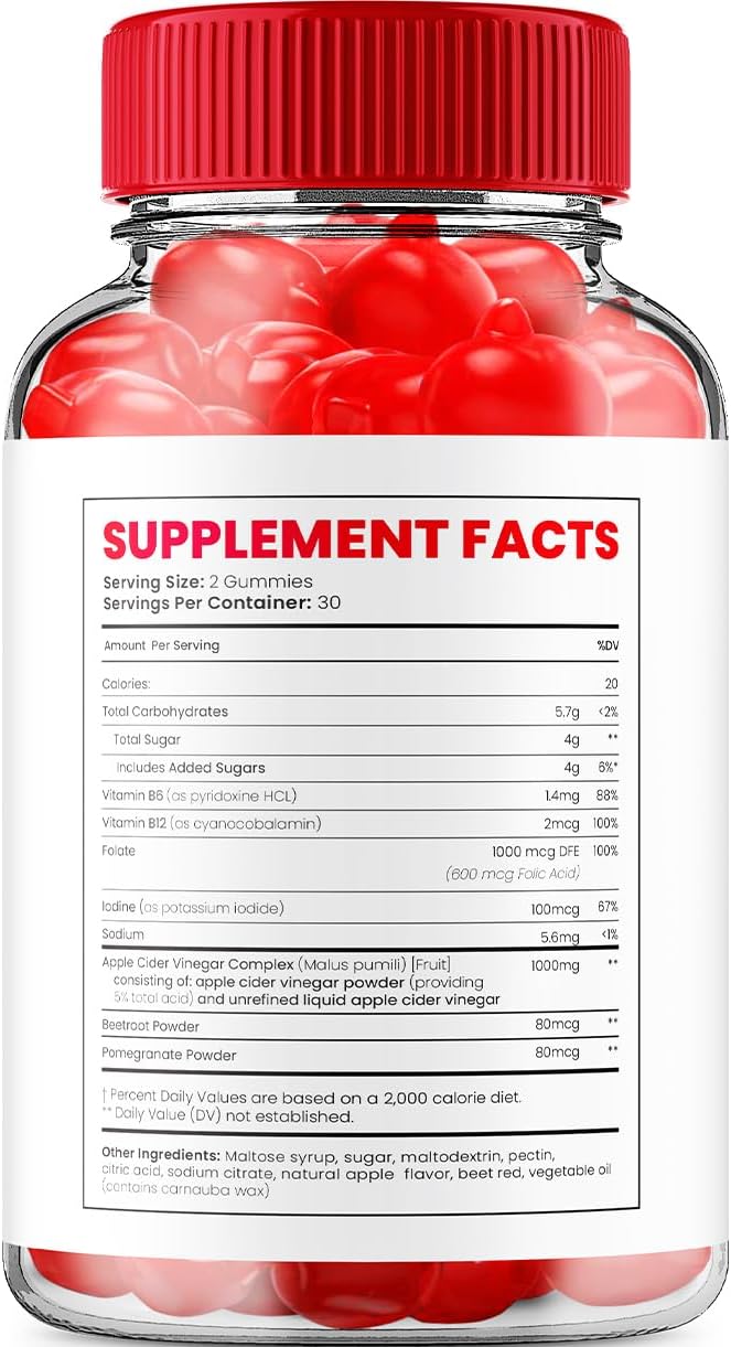 Keto Rush ACV Gummies Advanced – Apple Cider Vinegar + B12 Keto Support Gummies (60 Count) - görsel 7
