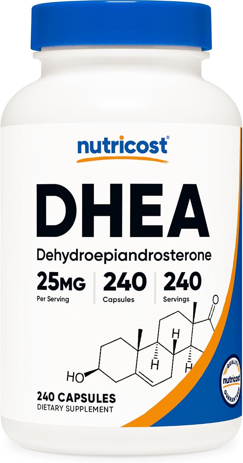 Nutricost DHEA 25mg, 120 Capsules – Gluten-Free, Non-GM Supplement - görsel 7