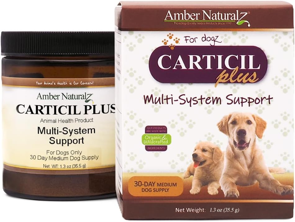 Amber NaturalZ Carticil Plus Herbal Supplement for Dogs, 60-Day Medium Dog Supply - görsel 9