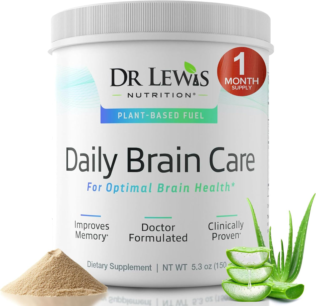Dr Lewis Daily Brain Care Capsules – Plant-Based Nootropic for Memory, Focus, and Mental Clarity – 90 Capsules - görsel 7