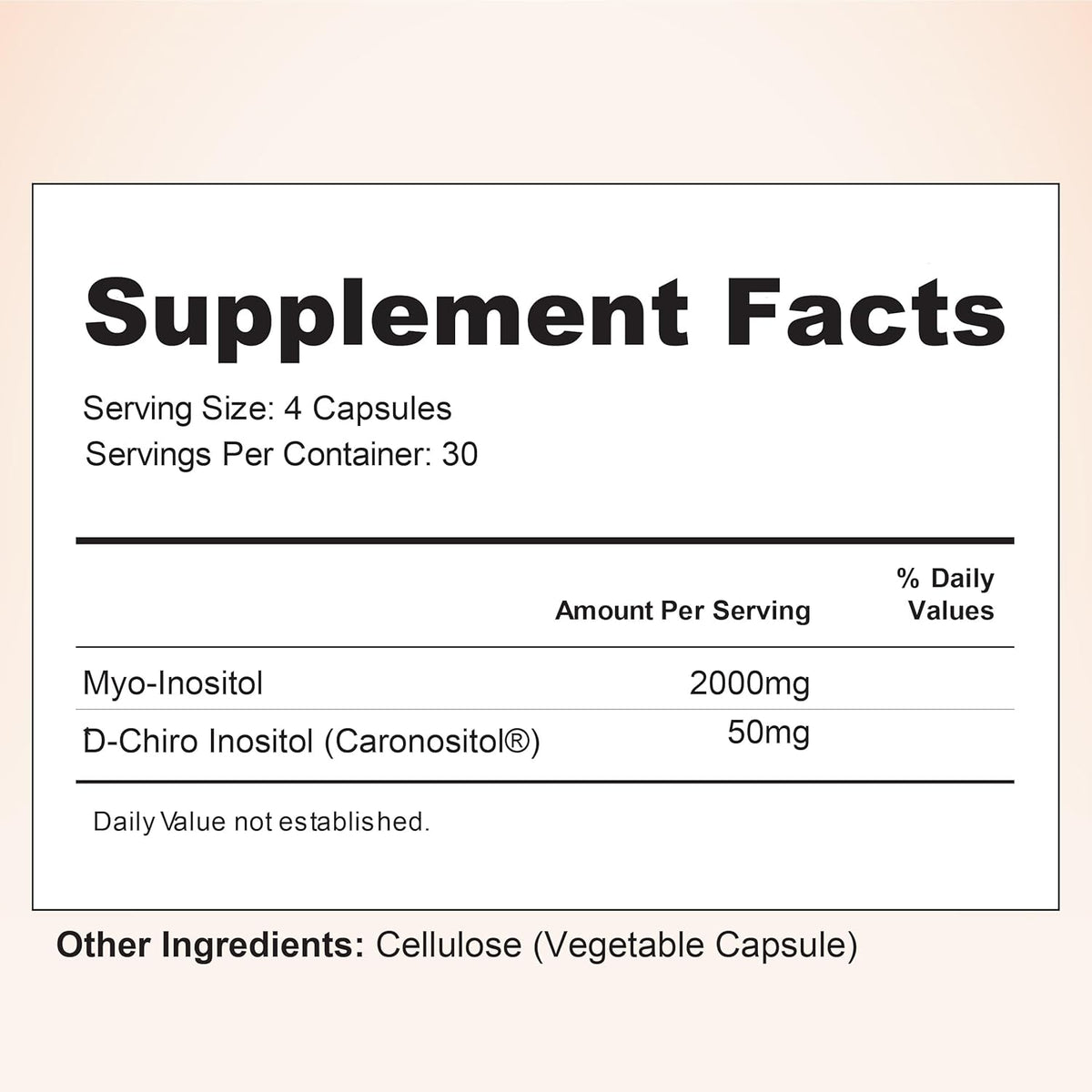 Nourished 40:1 Myo-Inositol & D-Chiro Inositol Supplement – Hormonal Balance for Women – 120 Capsules - görsel 8