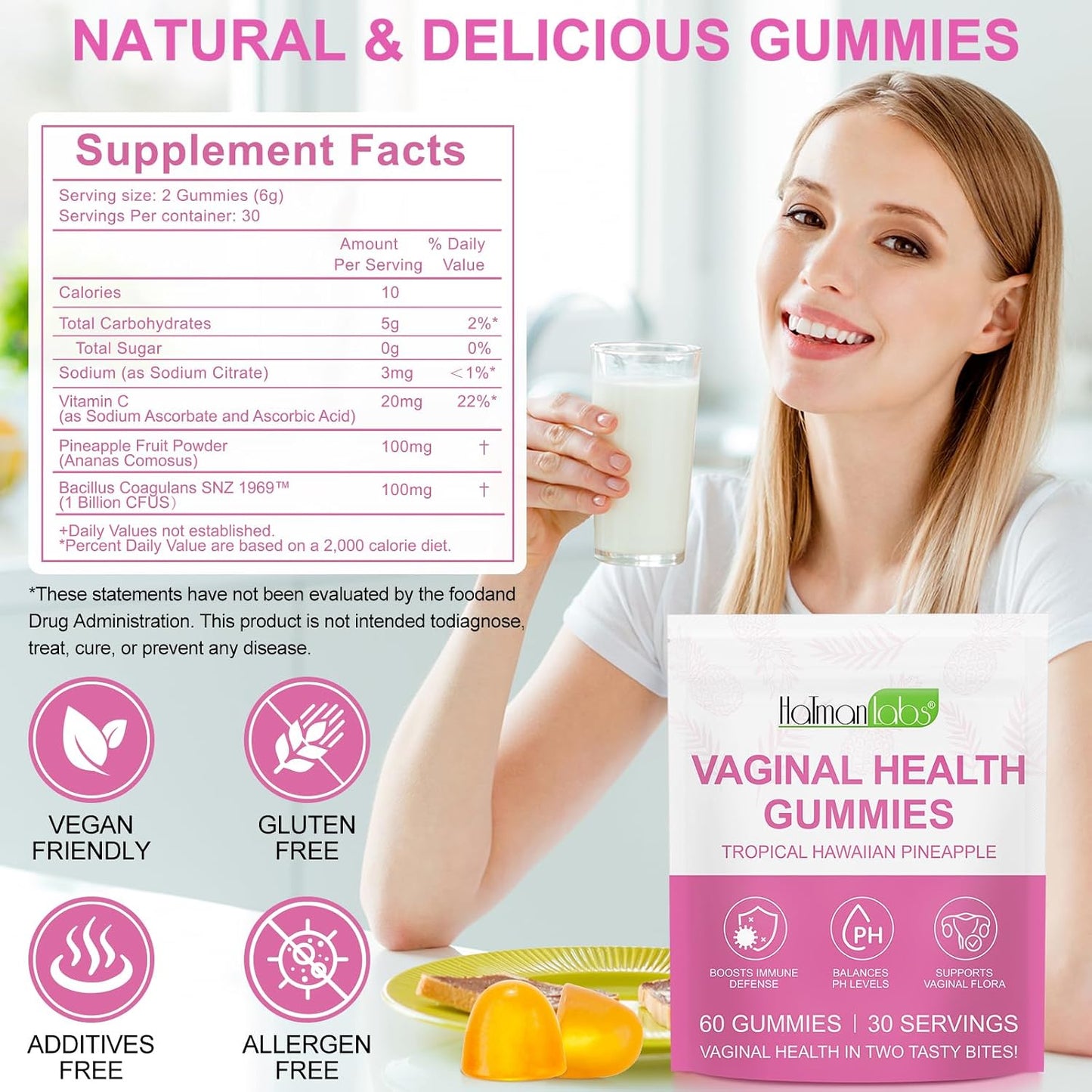 Beyxdu Vital Vaginal Probiotics Gummies – pH Balance for Women, 120 Gummies - görsel 8
