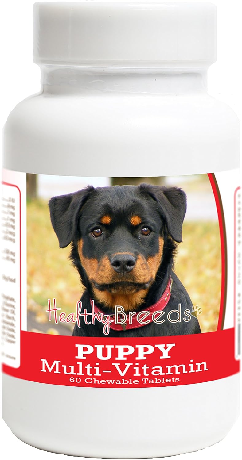 Healthy Breeds Rottweiler Puppy Multivitamin Tablets, 60 Count - görsel 1