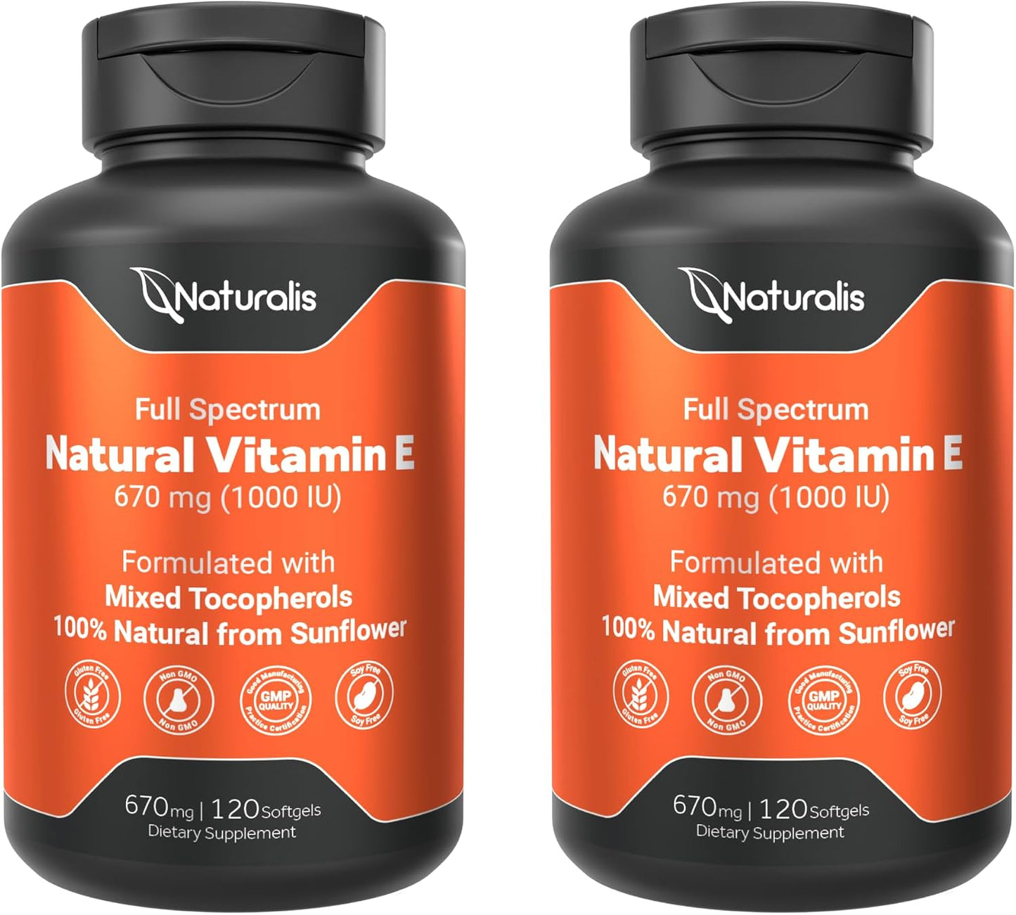 Naturalis Sunflower Vitamin E 670mg (1000 IU) with Mixed Tocopherols | Essential Skin Vitamin & Immune Support | Non-GMO, Soya & Gluten-free | 60 Softgels - görsel 10