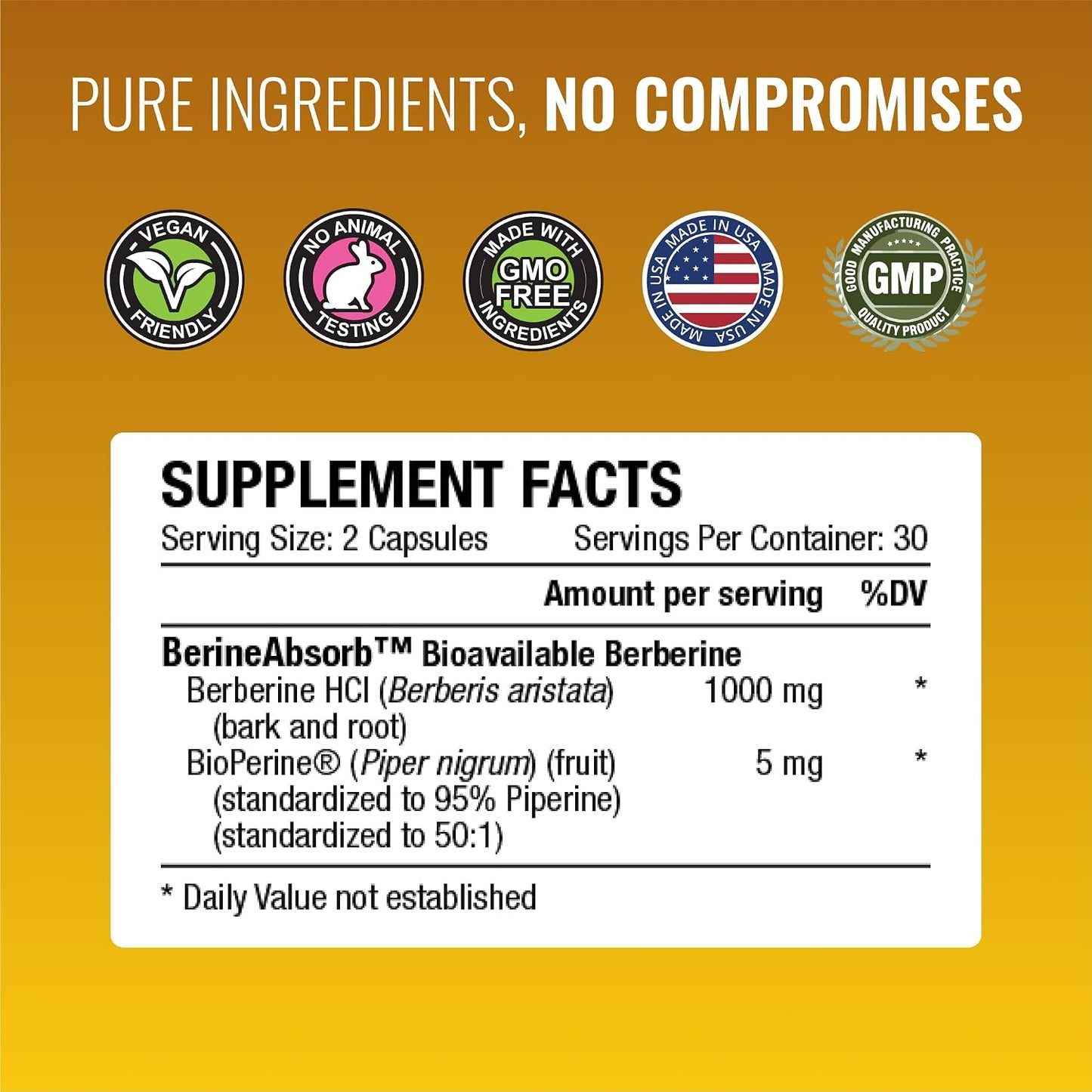Approved Science Berberine 1000mg – High Absorption with BioPerine – 180 Vegan Capsules - görsel 6