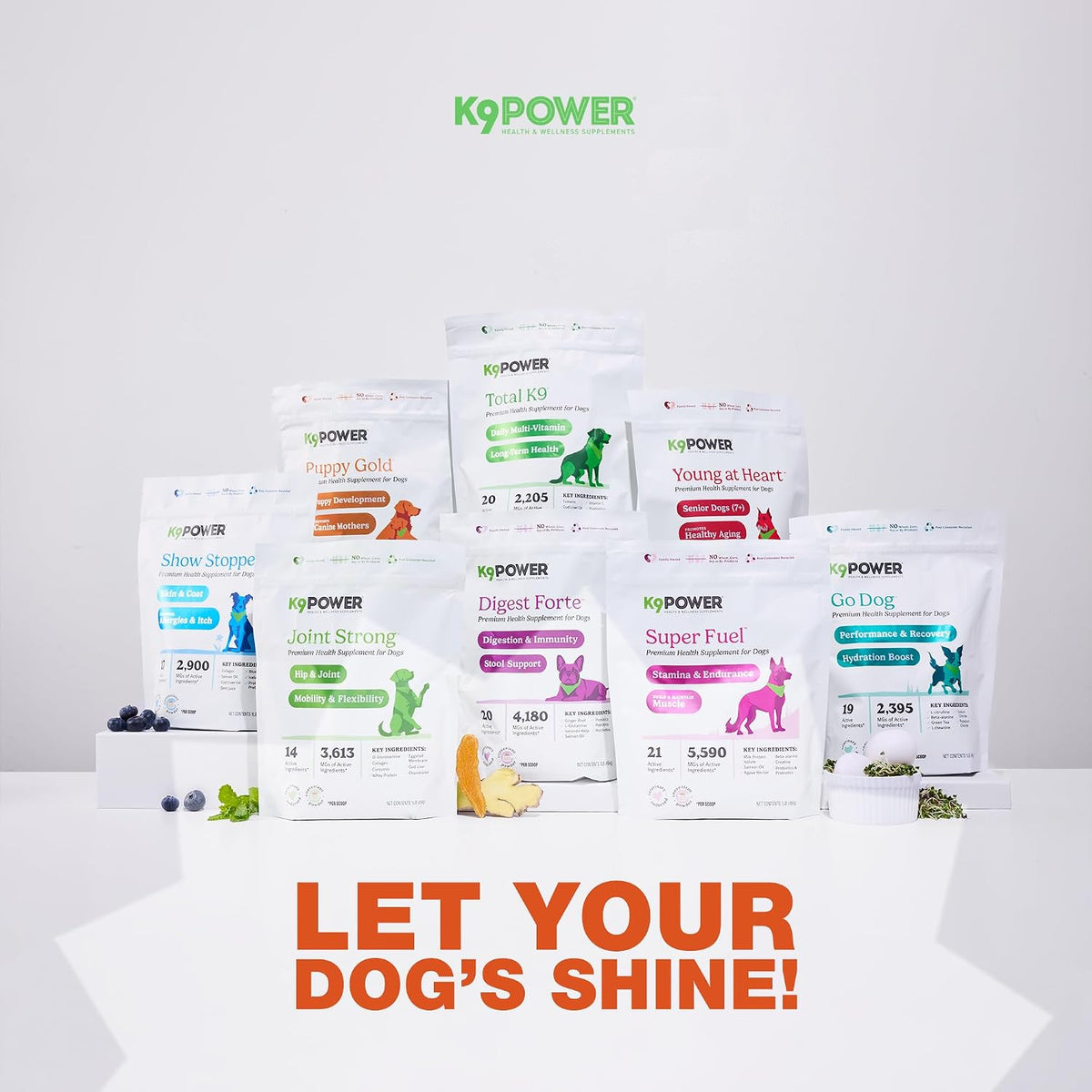 K9Power Puppy Gold 3lb – Puppy Supplement for Growth & Development – Also Supports Pregnant & Nursing Mothers – Colostrum, DHA, Glucosamine, Collagen, Probiotics, Creatine, Milk Protein, Salmon Oil - görsel 7