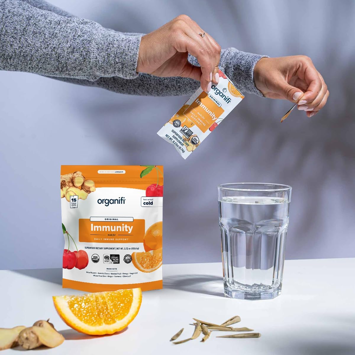 Organifi Immunity - Organic Superfood Immune Support - 15 Single Serve Sachets - görsel 6