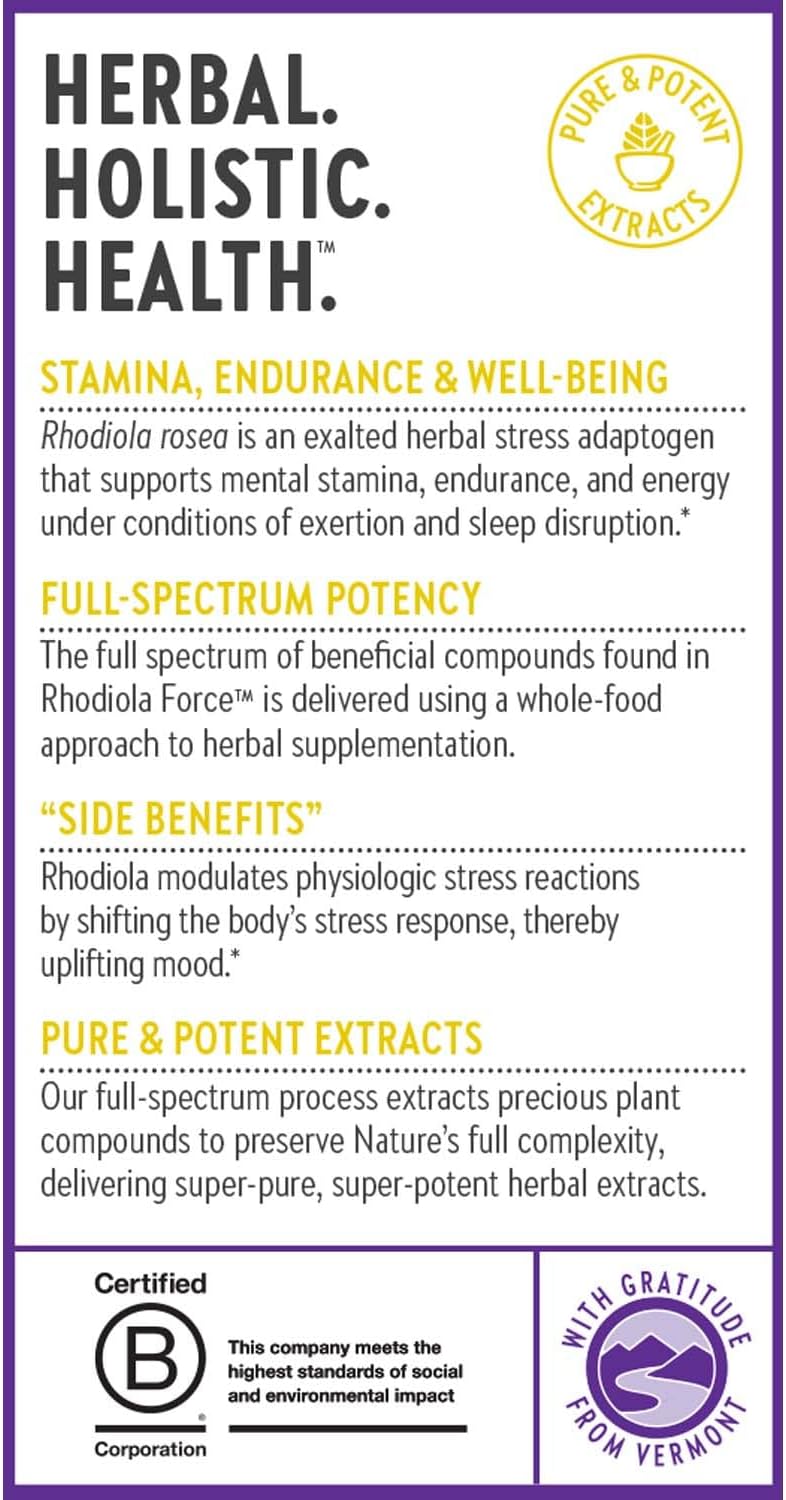 New Chapter Rhodiola Force 300mg – Vegan Adaptogen for Mental Focus & Stress Support - görsel 8