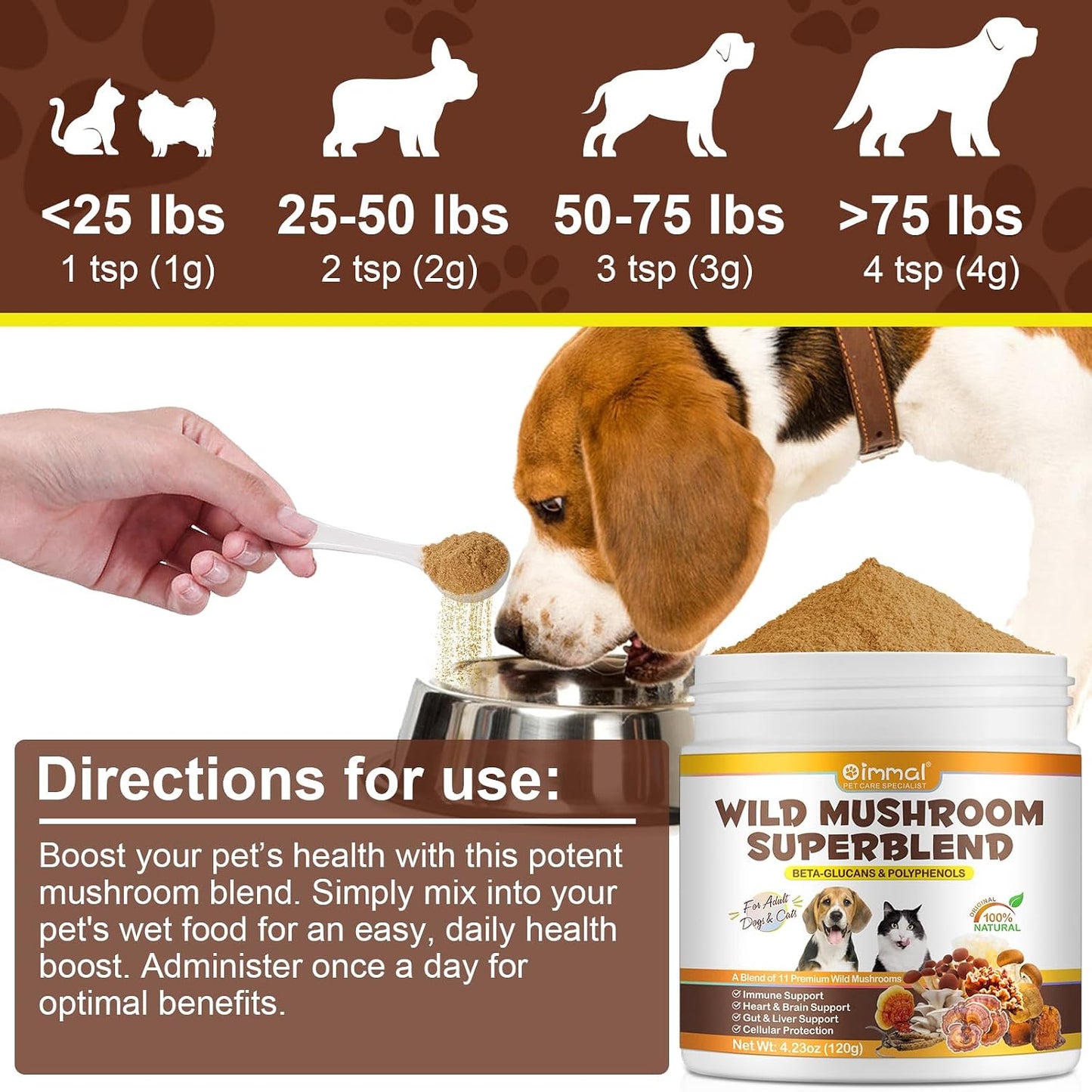 Wild Mushroom Superblend – Organic Mushroom Supplement for Dogs & Cats (125 ml) - görsel 7