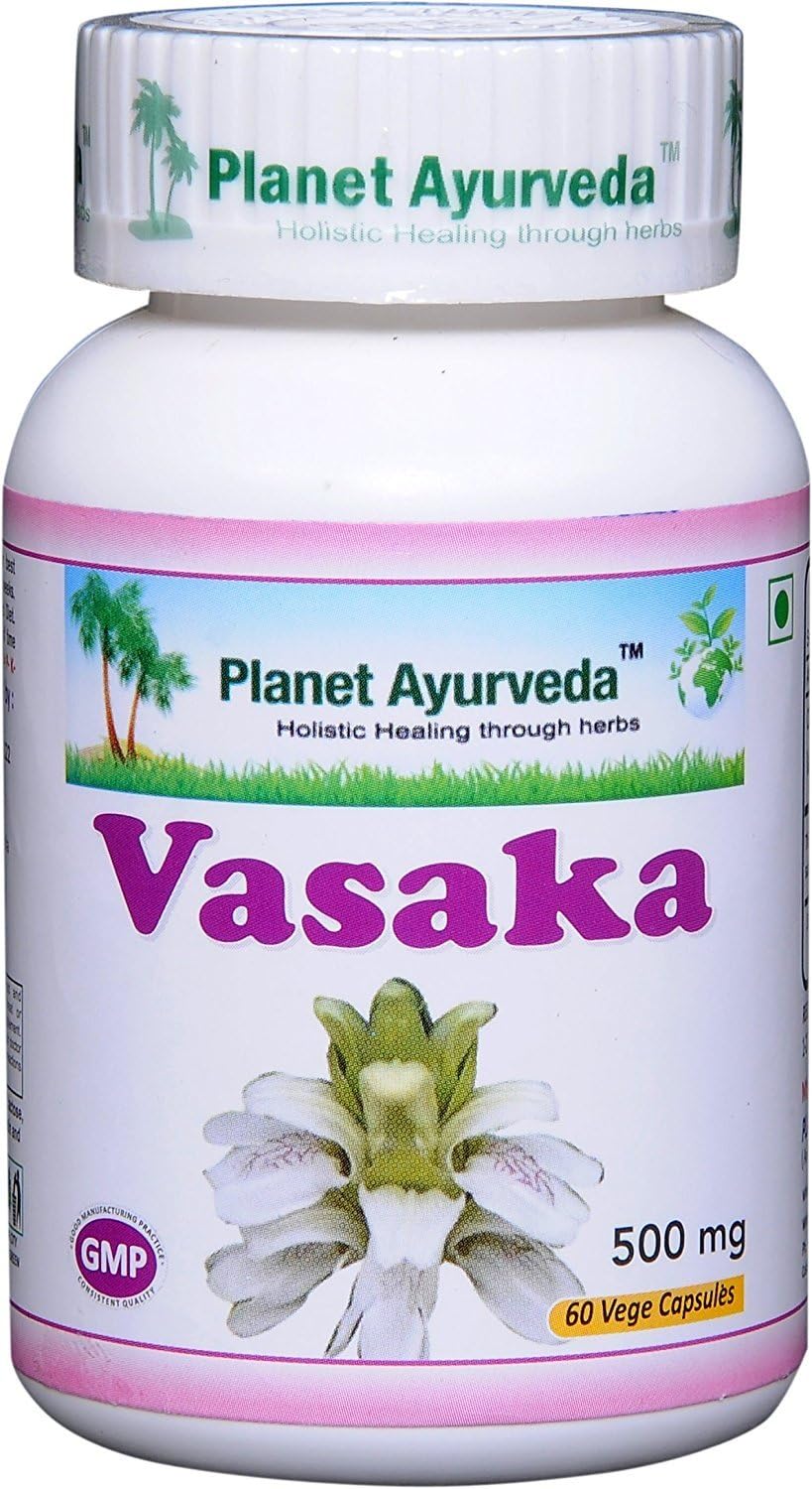 Vasaka - 2 Bottles (Each 60 Capsules, 500mg) - Planet Ayurveda - görsel 2