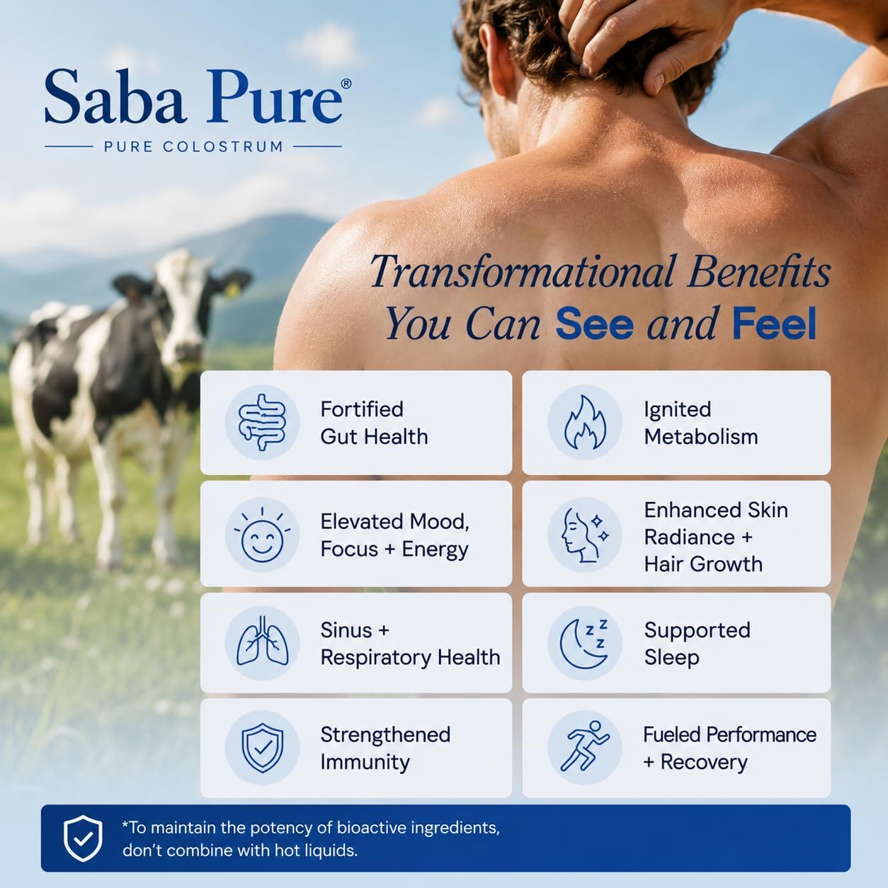 Saba Pure Colostrum & Biotin Complex – Unflavoured, Easy-Mixing Powder for Gut Health, Immunity, Hair, Skin & Nails, 60 Servings - görsel 9