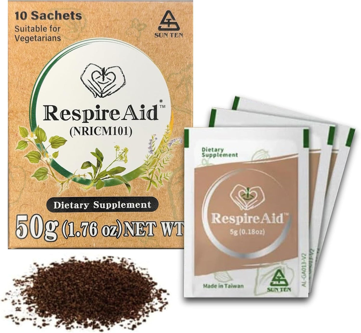 Sun Ten RespireAid All-Natural Lung Cleanse & Detox, 20 Sachets - görsel 4