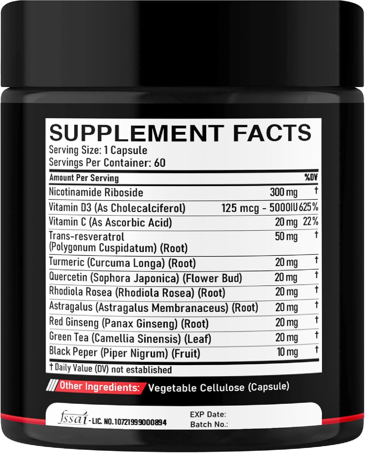 DEDICAD 11in1 NAD+ Supplement with Nicotinamide Riboside, Quercetin, Resveratrol and 8 More - 2 Month Supply - görsel 9