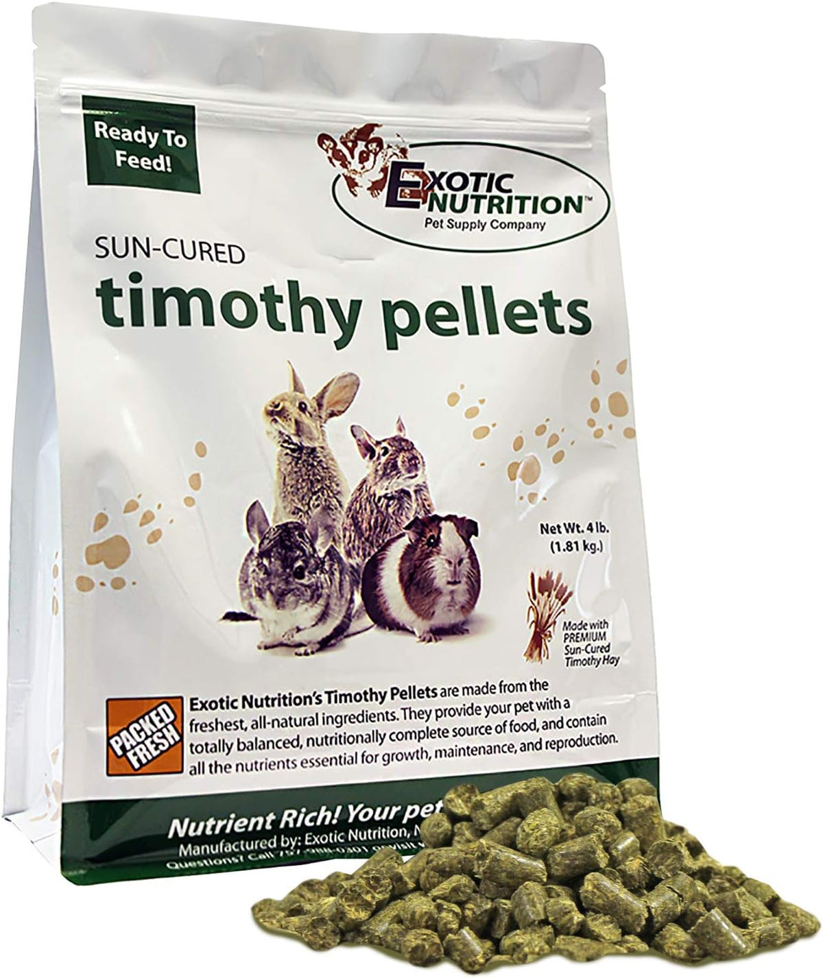 Timothy Pellets (3.4 kg) - 100% All Natural, High Fibre, Sun-Dried Timothy Hay Food and Treat - görsel 5