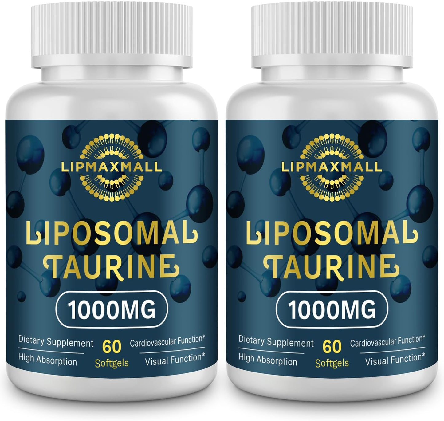 lipmaxmall Liposomal Taurine Supplement 1000mg, High Absorption Amino Acid for Cardiac, Nerve, Brain and Vision Health (60 Softgels - 1 Pack) - görsel 7