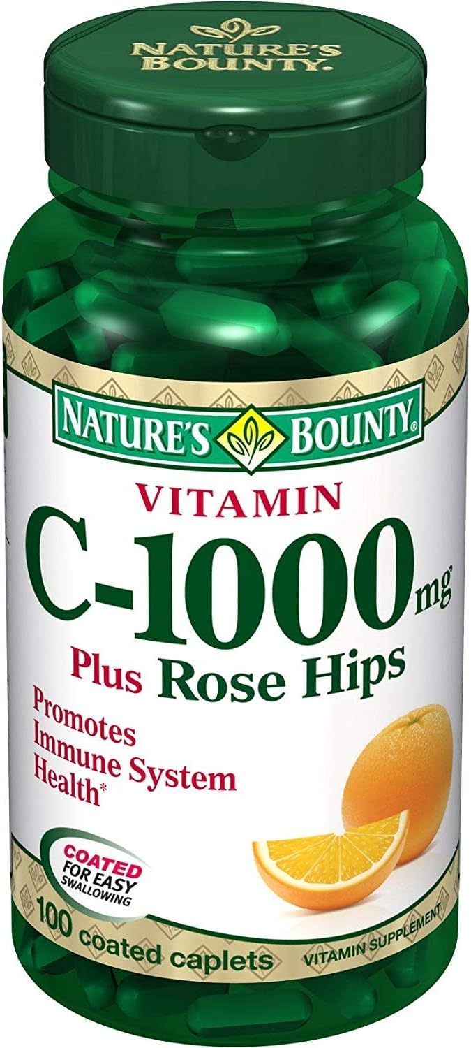 Nature's Bounty Vitamin C 1000 mg Plus Rose Hips Caplets (Pack of 3) - görsel 1